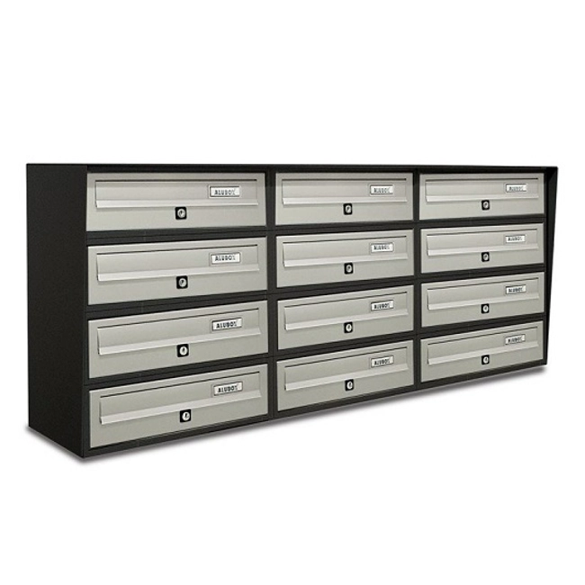 Vendita online Casellario postale 12 posti orizzontale esterno - Slim